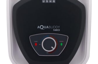 USHA AquaBuddy Neo Geyser 25 Litre 5 Star BEE Rating | Copper Heating Element | Storage Water Heater with Anti-Rust Protection | Warranty: 8 Yr Tank, 2 Yr Product