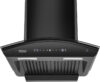 Hindware Smart Appliances Nevio Plus 60 IN 1300 CMH 60 cm | Curved Glass | Baffle Filter | Touch Control | Motion Sensor | 10 Years Motor Warranty | Energy Efficient LED Light | Powerful Suction | Auto Clean Chimney(Wall Mounted, Black)