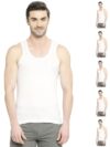 VIP BONUS CLASSIC Men’s 100% Cotton Sleeveless White Vest, 90 Size, Pack of 6