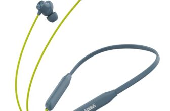AROMA NB120 Ace Upto 50 Hours* Playtime, Fast Charging, Dual Pairing BT Neckband Bluetooth