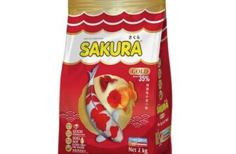 Sakura Goldfish Food | 2 kg, Small 2mm Pellets | Colour & Immunity Enhancing | Astaxanthin, Krill & Vitamin Complex Formula