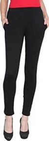 KAFF Womens Ankle Length Lycra Blend Skinny Fit Leggings With 2Pocket (Xxl, Black)