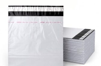 BonKaso Poly Courier Bags with POD Sleeve | 52 Micron Tamper Proof Waterproof Security Envelopes Cover | Self Adhesive Shipping Mailers for E Commerce Packaging