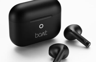boAt 2026 Launch Airdopes Joy v2, 35H Battery, Pocketable Design, ASAP™ Charge, 13mm Drivers, Easy Touch Controls, ENx™ Tech, IWP™ & App Support TWS Bluetooth Earbuds with mic (Eclipse Black)