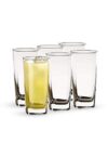 Ocean Plaza Glass Tumbler 320Ml – Set Of 6 For Kitchen|Water|Hot & Cold Drinks|Juice|Cocktail|Milkshake|Smoothie|Ideal For Home|Party|Restaurant|Gifting|Special Occasions – Transparent
