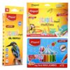 Maped Colouring Kit Set of 3|15 Erasable Plastic Crayons + 12Jumbo Wax Crayons + 15 Oil Pastels|Mega Coloring Combo|Gift pack for Kids-Ideal birthday, return gift, or festive gift option