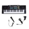 Intern INT-KB-3701 37 Keys Mini Keyboard Piano for Kids & Beginners with Microphone, 5V DC Power Adapter, 22 Demo Songs, 8 Rhythms, 8 Tones, Portable Electronic Musical Keyboard, Black