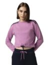 FYLTR Women’s Round Neck Drop Shoulder Sweatshirt – Full Sleeve | Elasticated Waist & Cuff | Boxy Fit | Stripe Detailing
