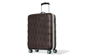 Aristocrat Comet Cabin Polycarbonate Hard Case 8-Wheel Trolley Bag, Brown