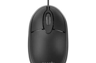 GEONIX Essential Wired Optical Mouse with 1.2 Meter Cable, Faster Navigation, Accurate Optical Sensor, High Strength (Black)