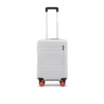 HRX Helium Cabin Size Canes Grey Polypropylene Hard Shell Suitcase – Premium Travel Trolley Bag with 8 Spinner Wheels, Number Lock & Water Resistant Body