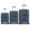 Aristocrat Liberty Set of 3 (Cabin+Medium+Large) Trolley Bags, Spanish Blue