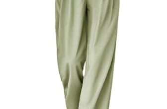 KOTTY Women’s Cotton Blend Straight Fit Cross Pocket Solid Trousers