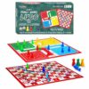 ToyAffair 2 in 1 Ludo with Snakes and Ladders Board Game Double Sided (38 x 38 cm) Family Board Game for Kids and Adults Age 6+ 2-4 Players Classic Indoor Strategy and Party Game
