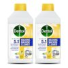 Dettol 5 in 1 Washing Machine Cleaner & Descaling Liquid for top load and front load| Lemon 250ml | Removes Limescale, Dirt and Bad odour | Kills 99.9%* Bacteria | Pack of 2