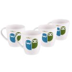 Cello Melamine Mugs – Set of 4, Multicolour, 200ml