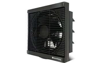 atomberg Efficio Exhaust Fan 200mm (8 Inches) | BLDC Motor | 20W| Low Noise | 1600 RPM| Ideal for Bathroom, Kitchen | Easy to Clean | Installation-Square Cut (245mm) | 2 Years Warranty | Black