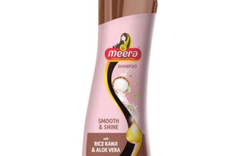 Meera Smooth & Shine Shampoo with Rice Kanji & Aloe Vera | Up to 72 Hours Smooth & Shiny Hair | Nourishes & Softens Hair | Suitable for Men & Women | 80ml
