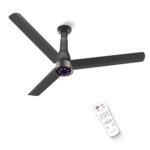 Polycab Wizzy Prime 1200mm BLDC Ceiling Fan with remote |BEE 5 Star Rated, Higher Air Delivery|LED Indicator,Reverse,Boost,Sleep and Breeze Mode |3 Years Warranty,Free Installation 【Matt Black】