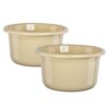Kuber Industries 2 Pcs Plastic 25 Ltr Bathtub | Baby Bathing Tub for Home, Washroom & Kitchen Use | Lightweight and Multipurpose Water Tub | Suitable For Laundry and Cleaning – Beige