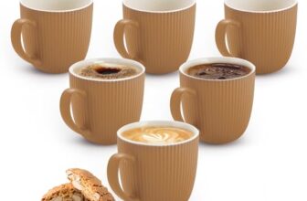 Treo by Milton Ridge 210 Coffee Mugs, 6 Pieces, 210 ml Each, Ceramic Mugs, Microwave Safe, Crockery Cup, Ideal for Daily Use & Gifting (Print and Colors May Vary)