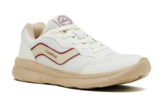 Campus Men’s EVARO Off WHT/L.Beige Running Shoes – 9UK/India 1 Pair