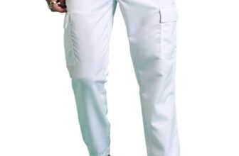 Highlander Men Mid-Rise Cargo Jogger Style Trousers White