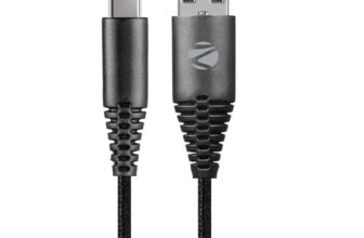 Zebronics Type-C Fast Charging Cable, Upto 480 Mbps, 36W Rapid Charge, 3A Output, Charge & Sync Data Cable, 1 Meter Length, Tangle-Free Durable Design (CU300T)