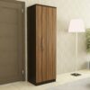 Spacewood Ken Wardrobe | 3 Year Warranty | Almirah, Cupboard, Almari, 1 Door Wardrobe, 1 Hanging Space|Engineered Wood| Walnut Bronze
