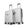 Aristocrat Atlas Set of 2 (Cabin+Medium) Hard Case Trolley Bags, White