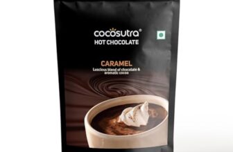 COCOSUTRA Caramel Hot Chocolate Mix | Enjoy hot or cold | 500 g | Gluten Free Drinking Chocolate Powder | No Preservatives | Ready in 2 Minutes | Serves 25 Cups