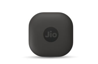 JioTag Air for iOS (Gray) Worldwide Tracker, Pair with Apple Find My app for keys, luggage, bikes, purses etc. inside & outside Bluetooth range, No SIM/subscriptions required, 1+1 year battery, 120 dB