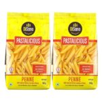 DiSano Penne Pasta 400 gm (Pack of 2), Healthy Pasta, Made with 100% Durum Wheat Semolina, 100% Suji, No Maida, Source of Protein & Fibre, Non-Sticky