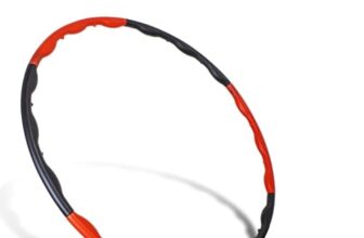 Amazon Brand – Symactive Hula Hoop for Kids & Adults Dance/Fitness | Interlockable Hula Hoop for Women (Black/Red)
