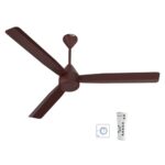 Crompton Energion Regmote 1200mm BLDC Ceiling Fan | India’s First Dual Control Fan – Remote & Regulator Control | BEE 5 Star Rated Energy Efficient | 4 Year Manufacturer’s Warranty | Brown