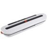 ORILEY Vacuum Sealer Machine Dry & Wet Electric Automatic Kitchen Food Packaging Air Sealing with 10 Preservation Bags (80W), white (QH-02)