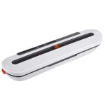 ORILEY Vacuum Sealer Machine Dry & Wet Electric Automatic Kitchen Food Packaging Air Sealing with 10 Preservation Bags (80W), white (QH-02)