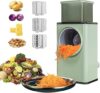 KRISHNPRIYA Multipurpose Vegetable Chopper Cutter for Kitchen, Salad Maker, 3 in 1 Mandoline Slicer with Suction Base & Large Feed Port, Interchangeable Blades for Safe