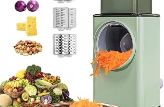 KRISHNPRIYA Multipurpose Vegetable Chopper Cutter for Kitchen, Salad Maker, 3 in 1 Mandoline Slicer with Suction Base & Large Feed Port, Interchangeable Blades for Safe