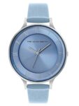 French Connection Amour | Sky Blue Sunray Dial | Roman Numerals | Blue Strap | Analog Watch for Women – FCN00075J