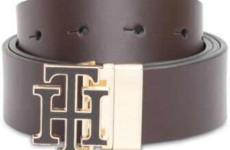 TOMMY HILFIGER Men Formal Brown Genuine Leather Reversible Belt