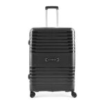 Aristocrat Harbour Cabin Trolley Bag 66 cm | Medium | Polypropylene Hardshell Sided Luggage | Smooth 8-Wheel Suitcase | Combination Lock with Sturdy Zipper | 3-Year Warranty – Unisex (Black)