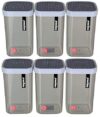 Nayasa Fusion 1000 ml BPA Free Food Grade Airtight Kitchen Storage Stackable Containers – Set of 6 | Grey