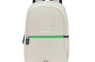 UNITED COLORS OF BENETTON Ming Polyester 25L Non 4 Compartment Laptop Backpack For Unisex – Beige