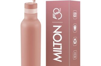 Milton New Smarty 900 thermosteel Water Bottle 730 ml, 24 Hr Hot and Cold I Leak Proof Lid, ISI Certified I Vacuum Insulated I for Office, Gym, School | Beige