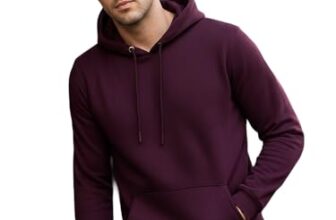Neostreak Men’s Regular Fleece Hooded Neck Sweatshirt (neoswtsolhd-02-ptpurp_Purple_L)