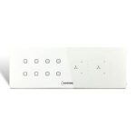 Kamonk 8 Module Custom Plate/Horizontal: (4 Gang x 2 units) + (Fan Regulator x 2 units) | Compatible with Alexa, Google Assist., Siri Shortcuts