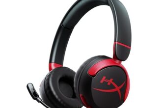 HyperX Cloud Mini – Wired Headset Compatible with PC, Chromebook, Nintendo Switch,PlayStation Controllers,Xbox Controllers,Phones,Laptops,Tablets,Tuck-Away Boom Mic,3.5mm Jack,Black