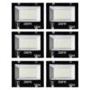 Desidiya Glass 200 Watt Ultra Thin Slim Ip66 Led Flood Light Outdoor Light (Pack of 6)