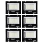 Desidiya Glass 200 Watt Ultra Thin Slim Ip66 Led Flood Light Outdoor Light (Pack of 6)